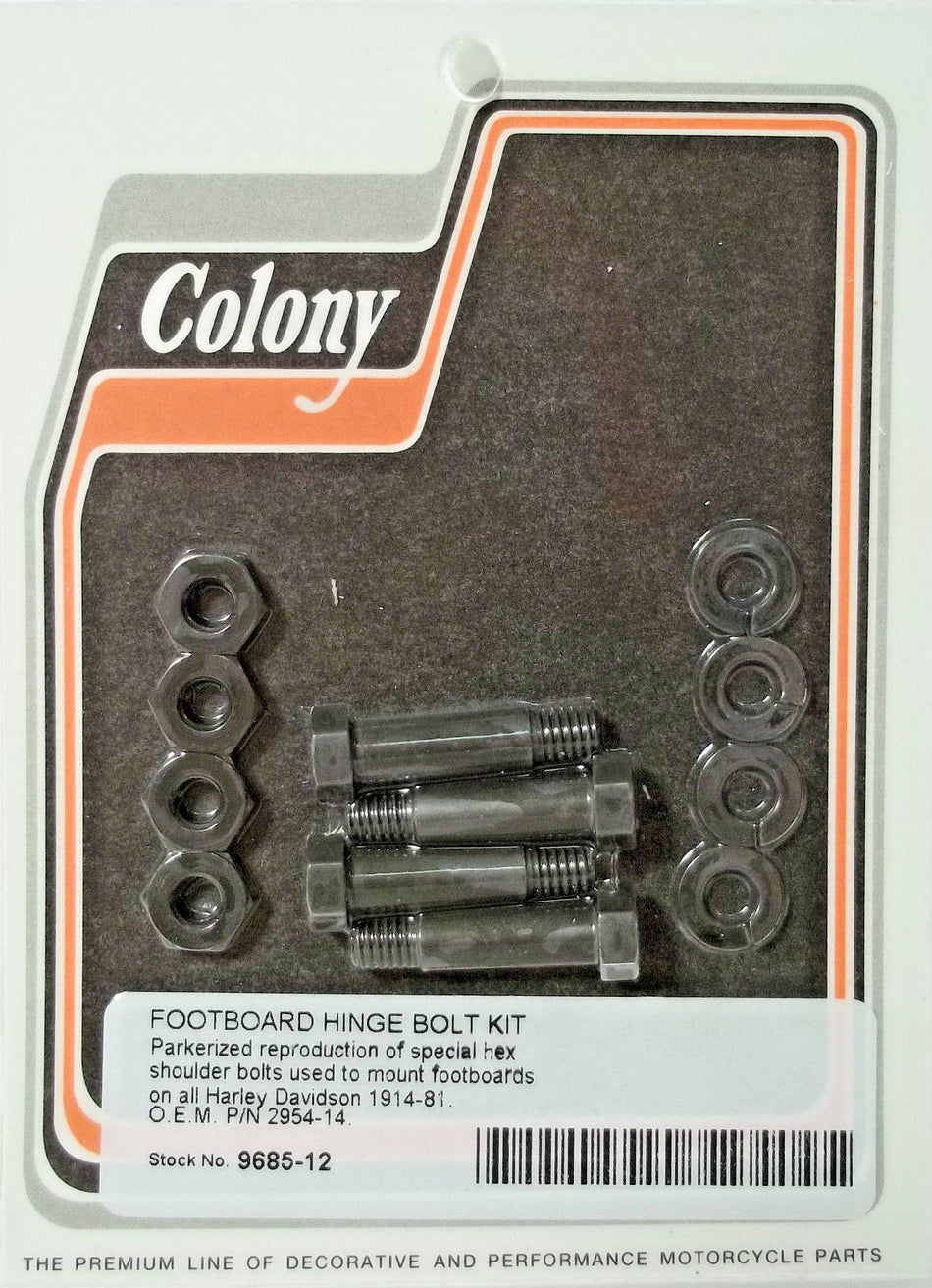 FOOTBOARD HINGE BOLT KIT HARLEY Panhead Knucklehead Shovelhead WL 9685-12