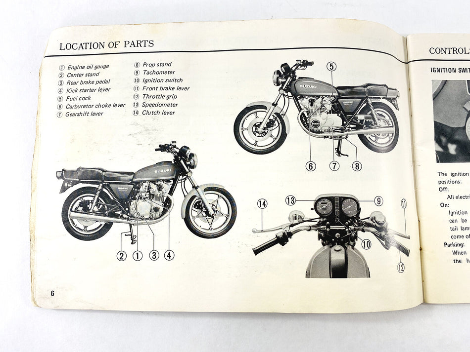 SUZUKI GS550 OWNER'S MANUAL 99011-47671-03A