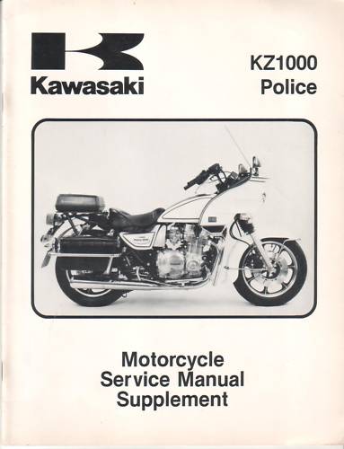 KAWASAKI KZ1000-P1 POLICE SERVICE MANUAL SUPPLEMENT
