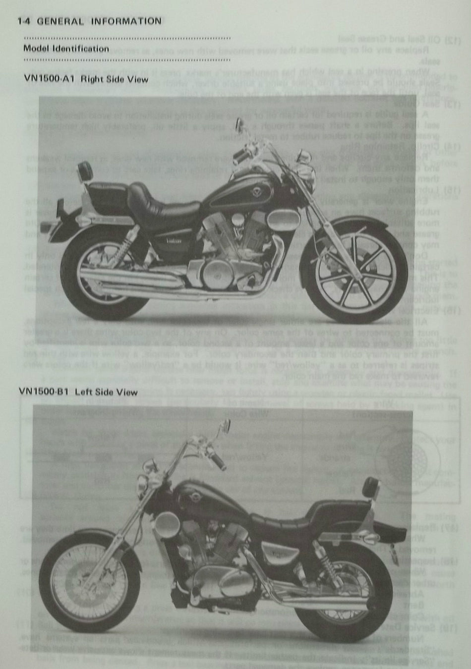 GENUINE KAWASAKI VN1500 SERVICE MANUAL 87-88 and Supplement 94-96