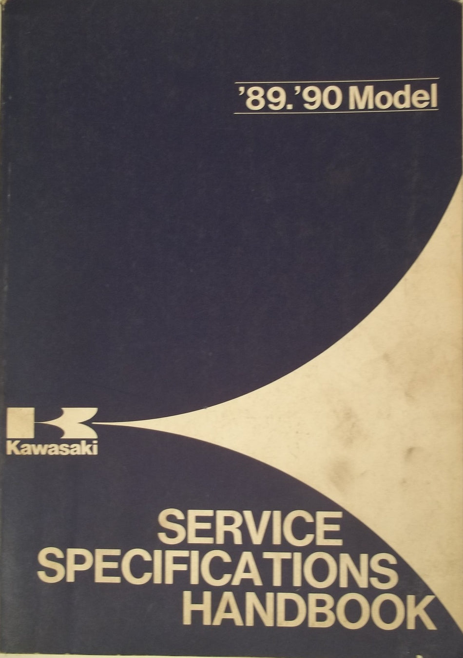 GENUINE KAWASAKI SERVICE SPECIFICATIONS HANDBOOK 89-90
