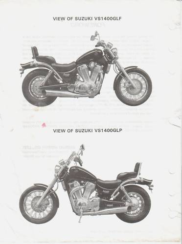 GENUINE SUZUKI VS1400 VULCAN Service Manual VS 1400