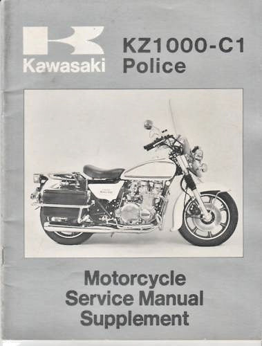 KAWASAKI KZ1000-C1 POLICE SERVICE MANUAL SUPPLEMENT