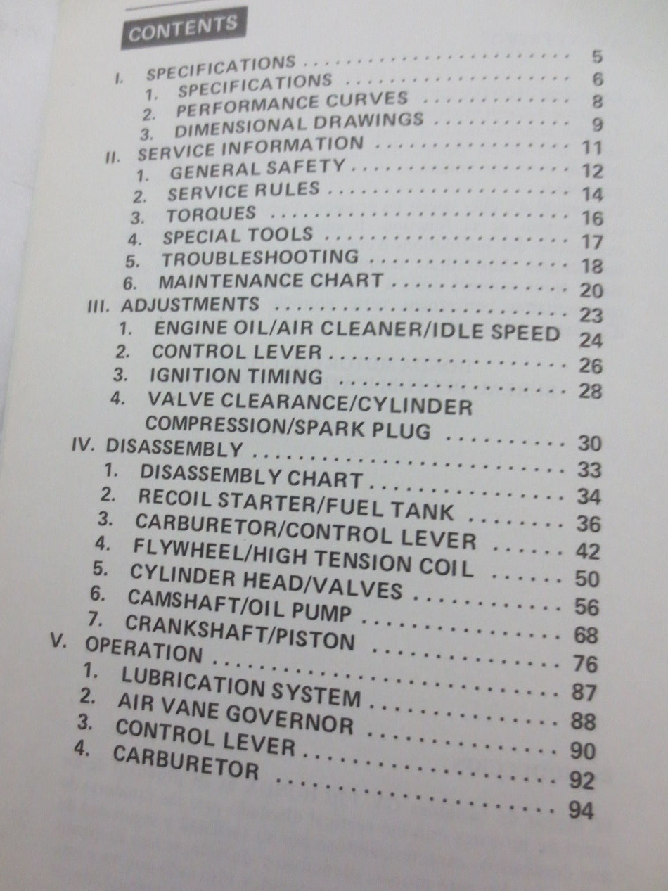 OEM Honda GV150 Shop Manual Engine with Flat Rate Manual