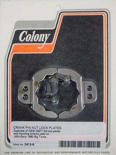 CRANK PIN LOCK NUT PLATES HARLEY PANHEAD SHOVELHEAD 2413-6