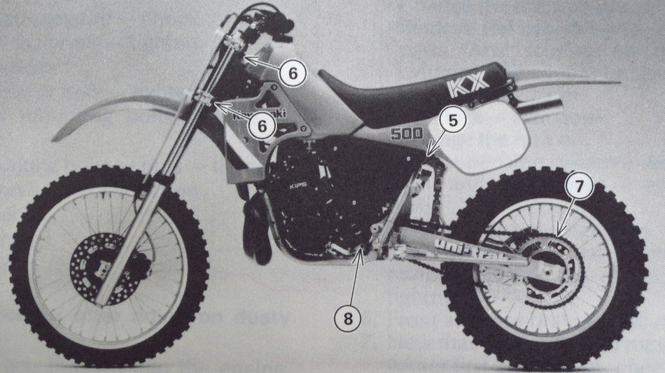 GENUINE KAWASAKI KX125 KX250 KX500 Race Preparation and Tuning Manual