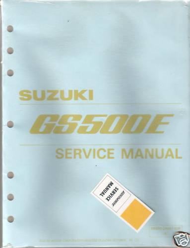 GENUINE SUZUKI GS500E Service Manual