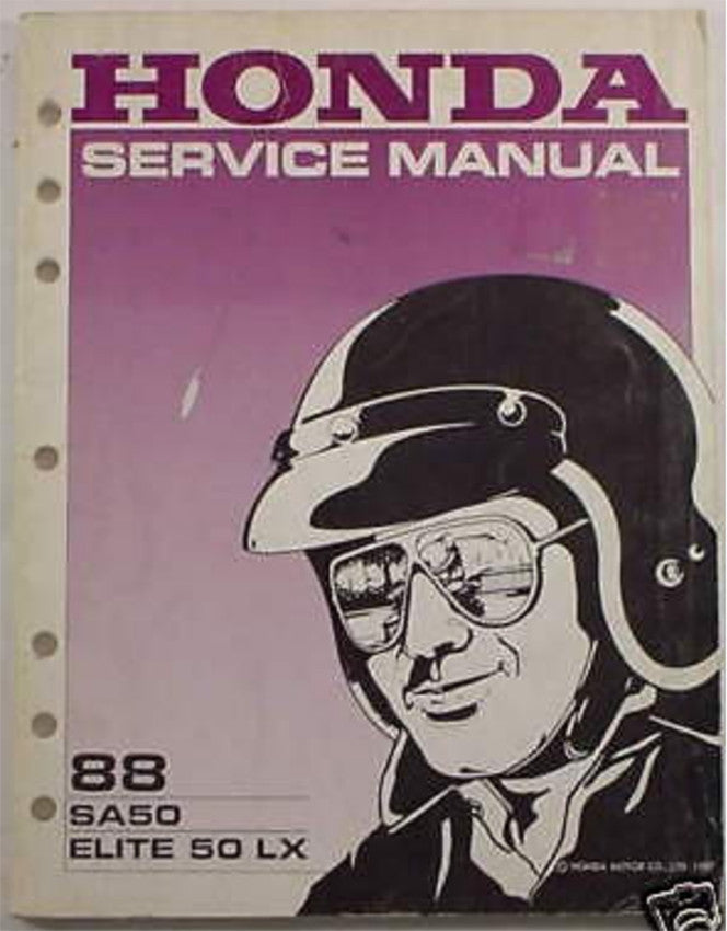 GENUINE HONDA SA50 ELITE 50 LX 1988 Service Manual