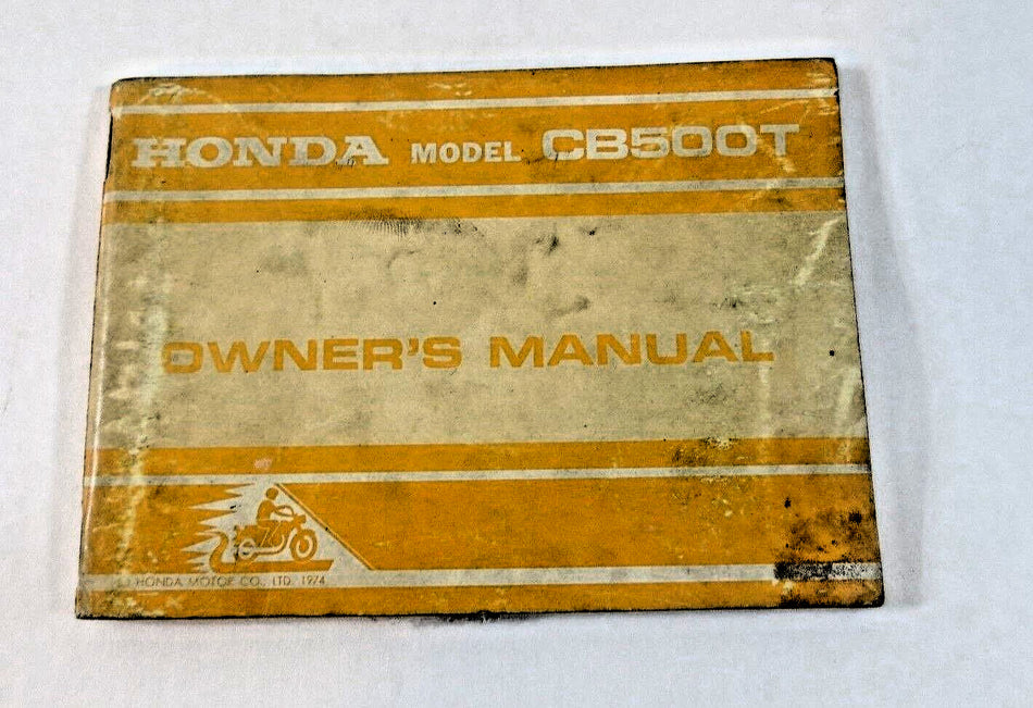 Honda Model CB500T Owner's Manual