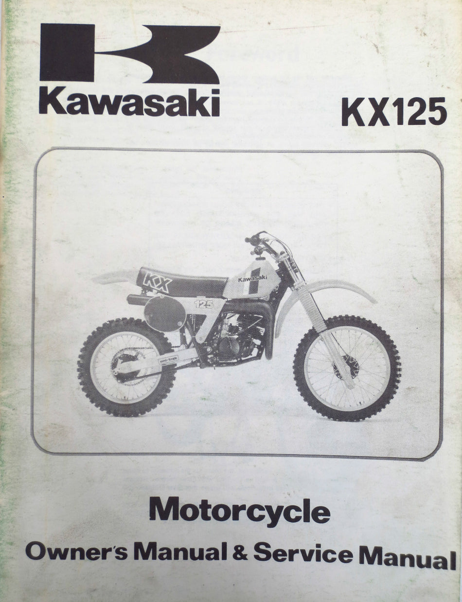 Kawasaki 1980 KX125 KX 125-A6 OWNER SERVICE MANUAL