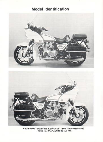 KAWASAKI KZ1000-C4 POLICE SERVICE MANUAL SUPPLEMENT '81