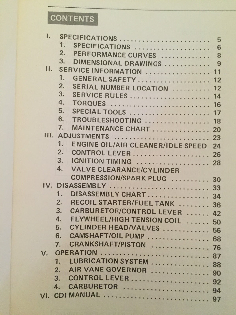 HONDA GV150 GENERAL PURPOSE ENGINE SHOP MANUAL