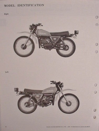 GENUINE SUZUKI TS125C Service Manual  + Bulletin NICE!