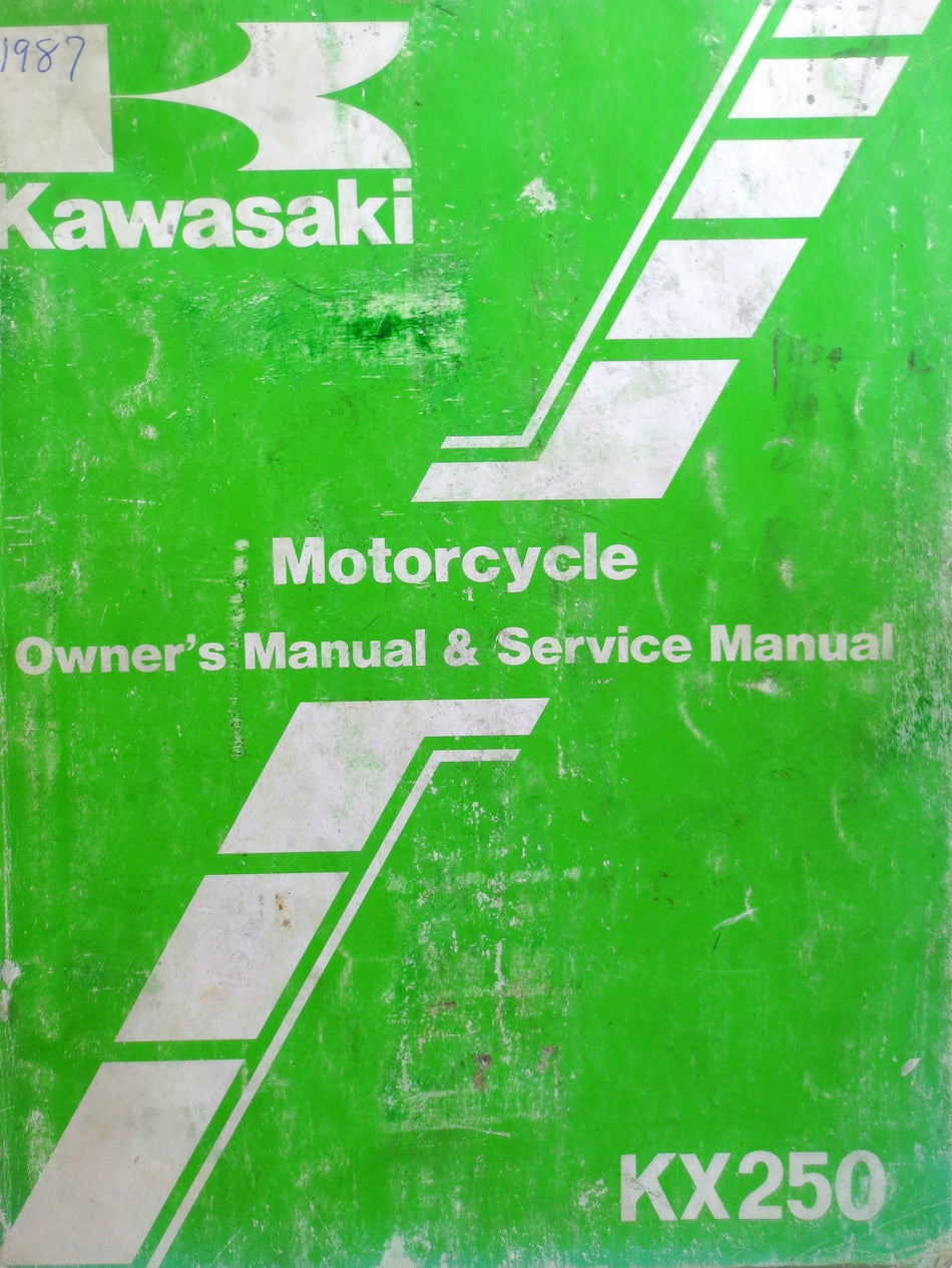 Factory KAWASAKI KX250 E1 Owner's and Service Manual