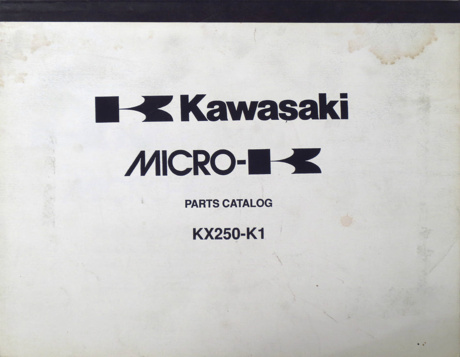 Genuine Kawasaki KX250-K1 Parts List Catalog