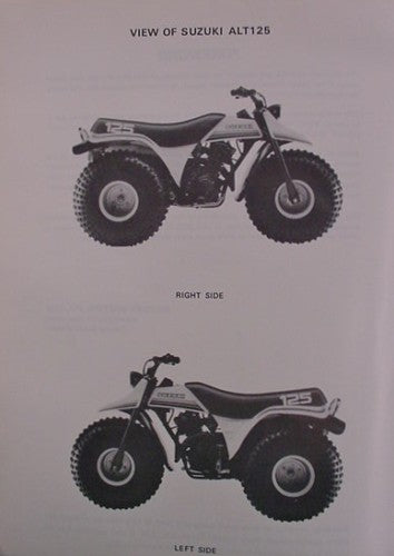 GENUINE SUZUKI ALT125 SERVICE MANUAL + 84 85 Supplement