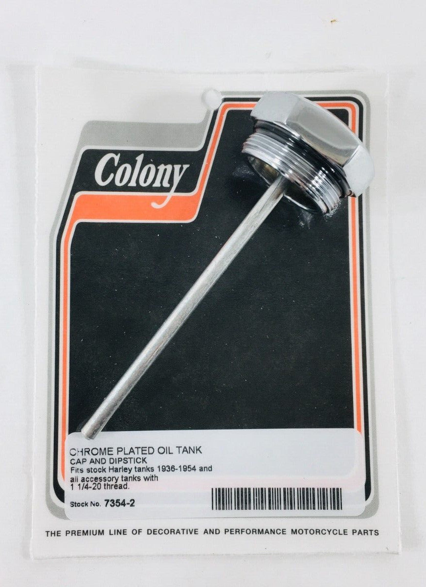 CHROME PLATED OIL TANK CAP DIP STICK HARLEY KNUCKLEHEAD PANHEAD 7354-2