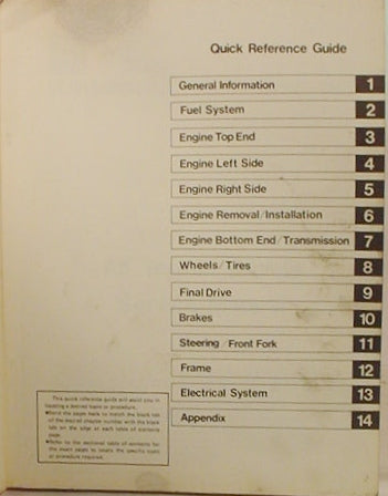 Factory KAWASAKI KLT160 1985 KLT 160 Service Manual