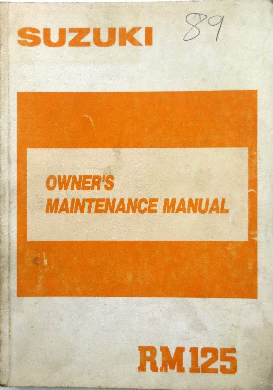 SUZUKI OWNER'S MAINTENANCE MANUAL RM125 99011-01B22-03A