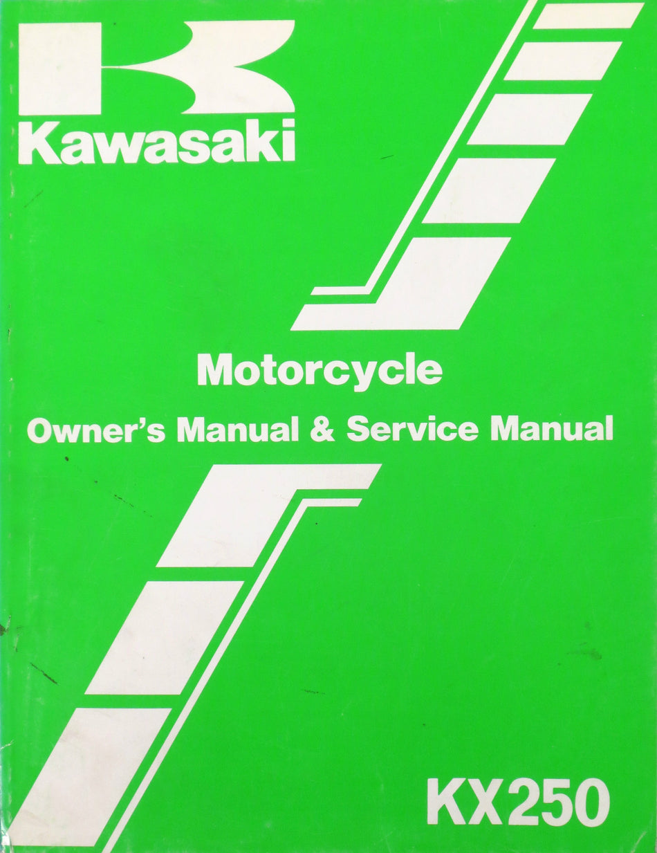 Genuine Kawasaki KX250 D2 Owner's Manual and Service Manual