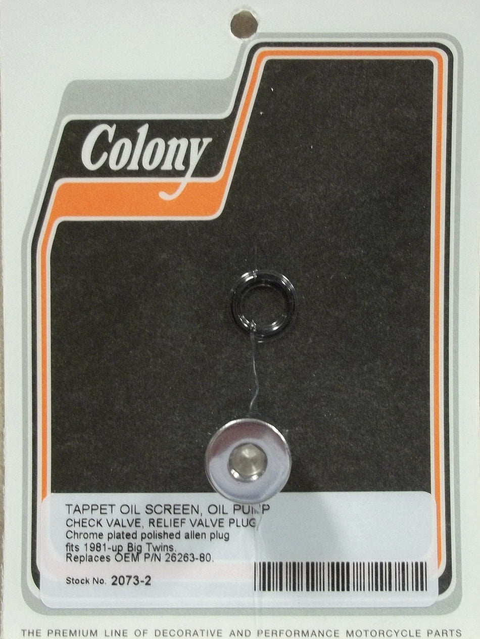 TAPPET OIL SCREEN CHOPPER OIL PUMP CHECK VALVE PLUG EVO