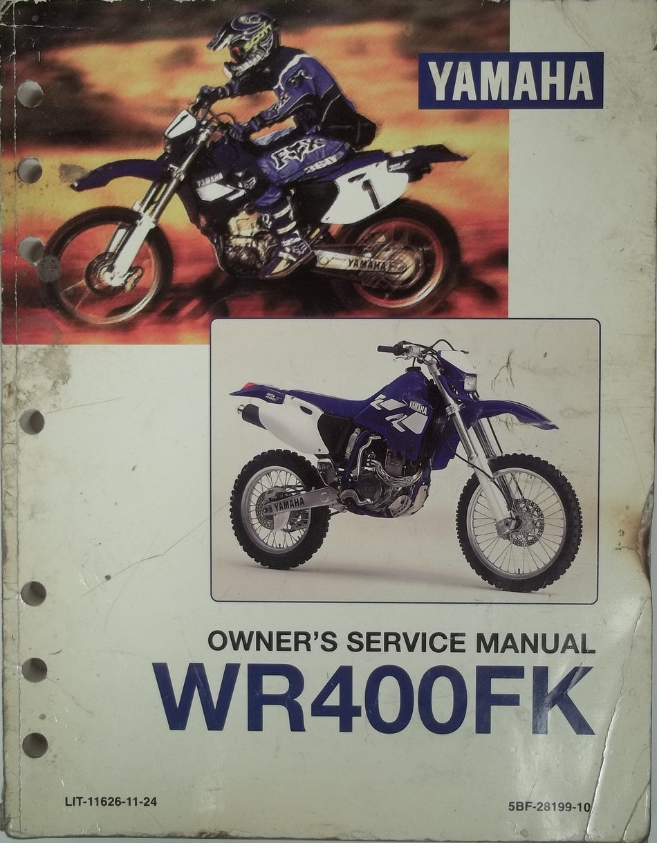 GENUINE YAMAHA WR400FK OWNERS SERVICE MANUAL