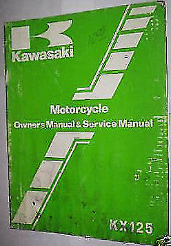 KAWASAKI KX125 B1 OWNERS SERVICE MANUAL 1982