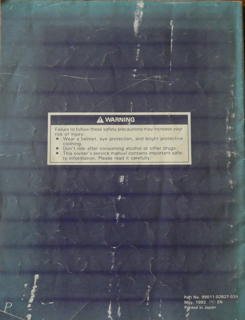GENUINE SUZUKI OWNERS SERVICE MANUAL RM80 RM 80 1993