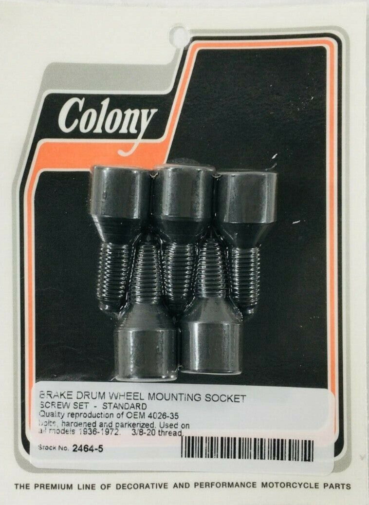 HARLEY PANHEAD KNUCKLEHEAD BRAKE DRUM WHEEL MOUNTING BOLTS 2464-5
