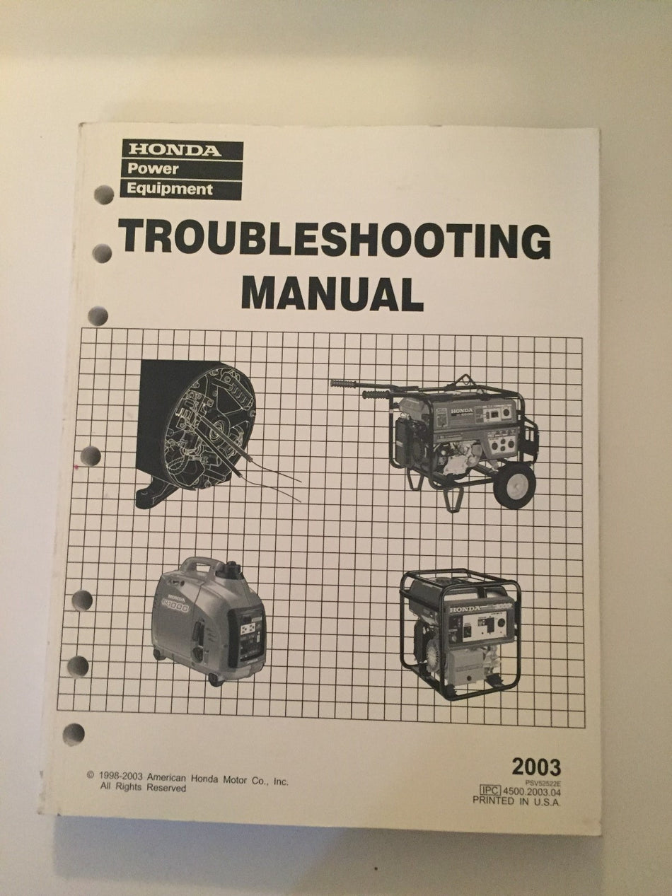 HONDA GENERATOR TROUBLESHOOTING MANUAL 2003