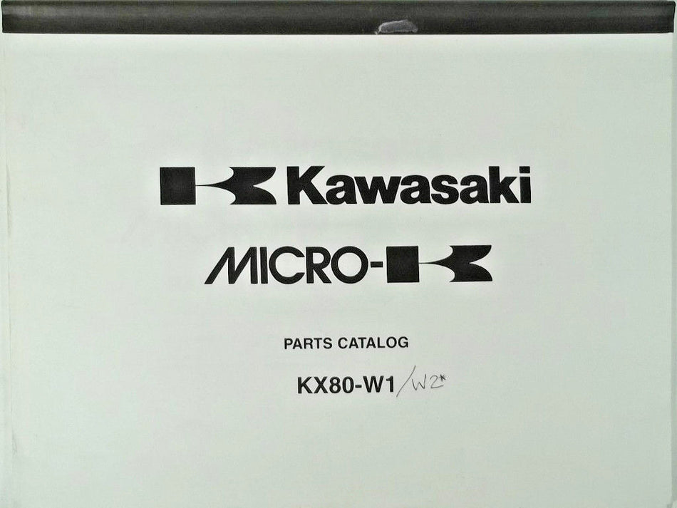 GENUINE KAWASAKI KX80-W1 PARTS LIST CATALOG 1998