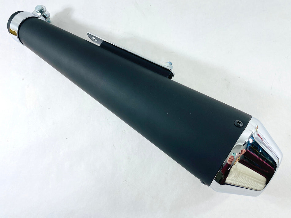 SHORTY MEGAPHONE MUFFLER 17" CAFE RACER 80-84030C