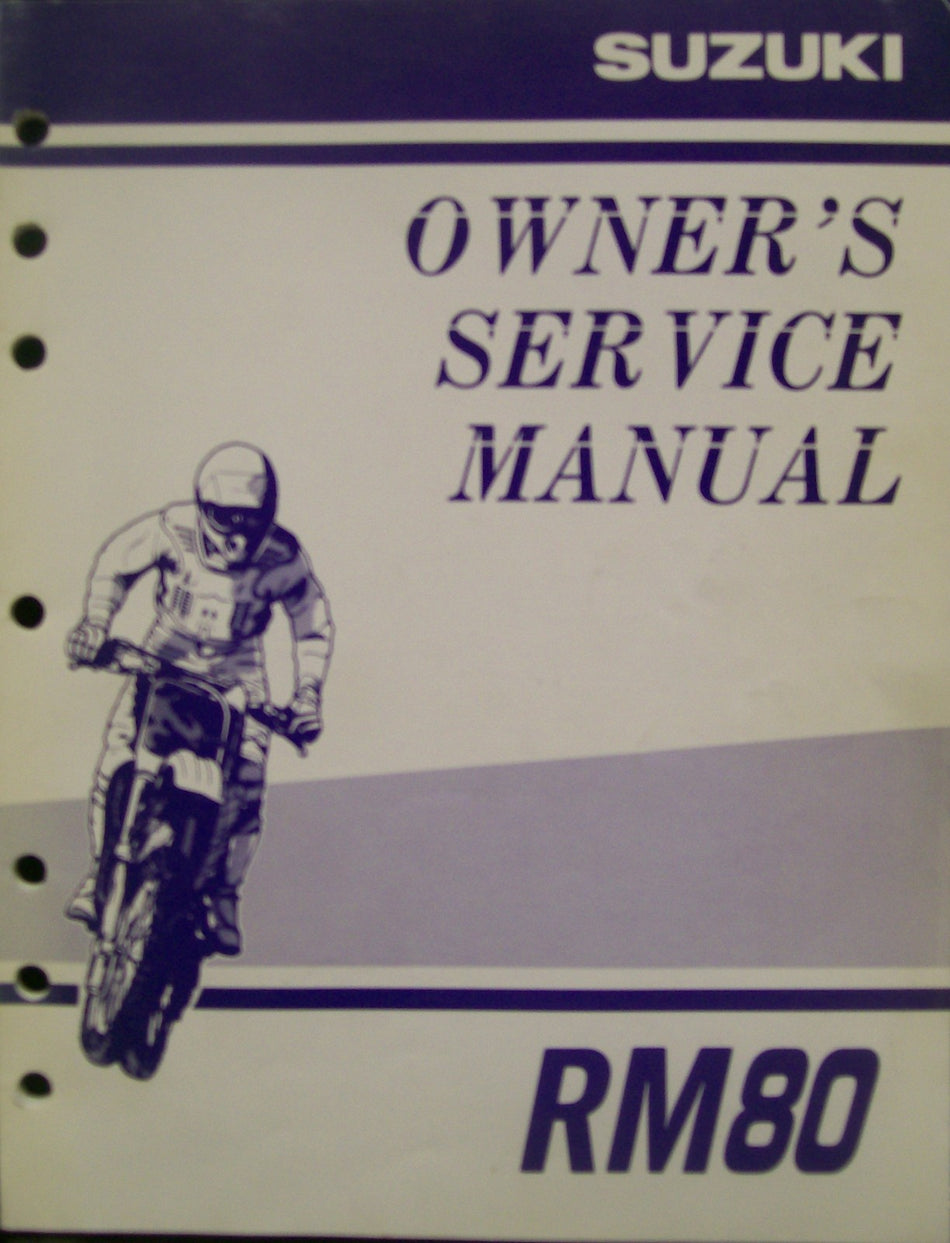 GENUINE SUZUKI RM80 OWNERS SERVICE MANUAL '98 PRINT  VERY NICE!!!