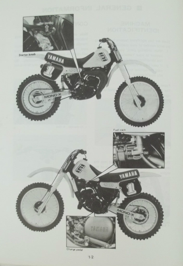 GENUINE YAMAHA YZ100K Owner and Service Manual