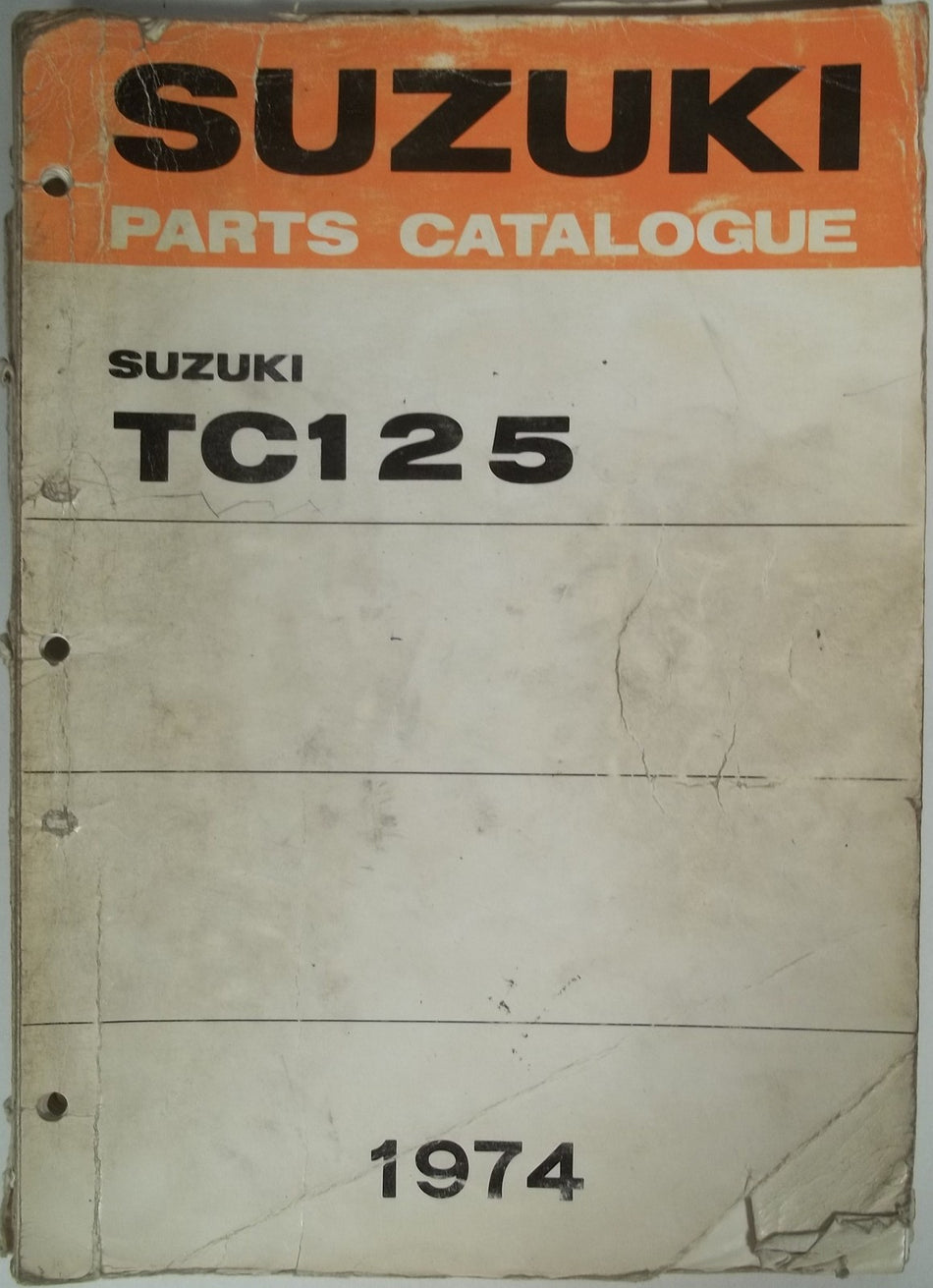 GENUINE SUZUKI TC125 PARTS CATALOGUE TC125J TC125K TC125L 1974 NICE VINTAGE!