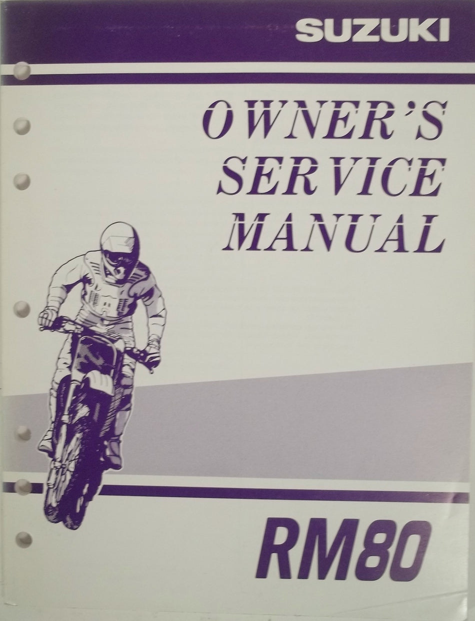 GENUINE SUZUKI RM80 OWNERS SERVICE MANUAL RM 80 VERY NICE!!!