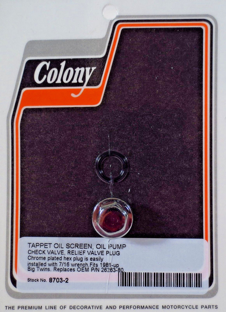 TAPPET OIL SCREEN  PUMP CHECK VALVE RELIEF Harley EVO