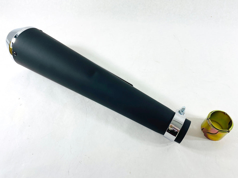 SHORTY MEGAPHONE MUFFLER 17" CAFE RACER 80-84030C