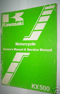 FACTORY Kawasaki KX500 B1 1985 OWNERS SERVICE MANUAL
