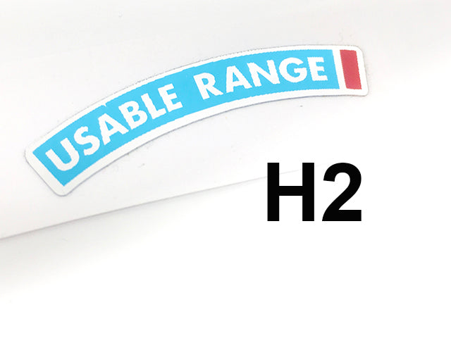 Kawasaki H2 750 Rear Brake Panel Usable Range Decal