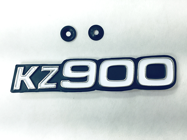 56018-233 Reproduction Kawasaki KZ900 Side Cover Emblem Set
